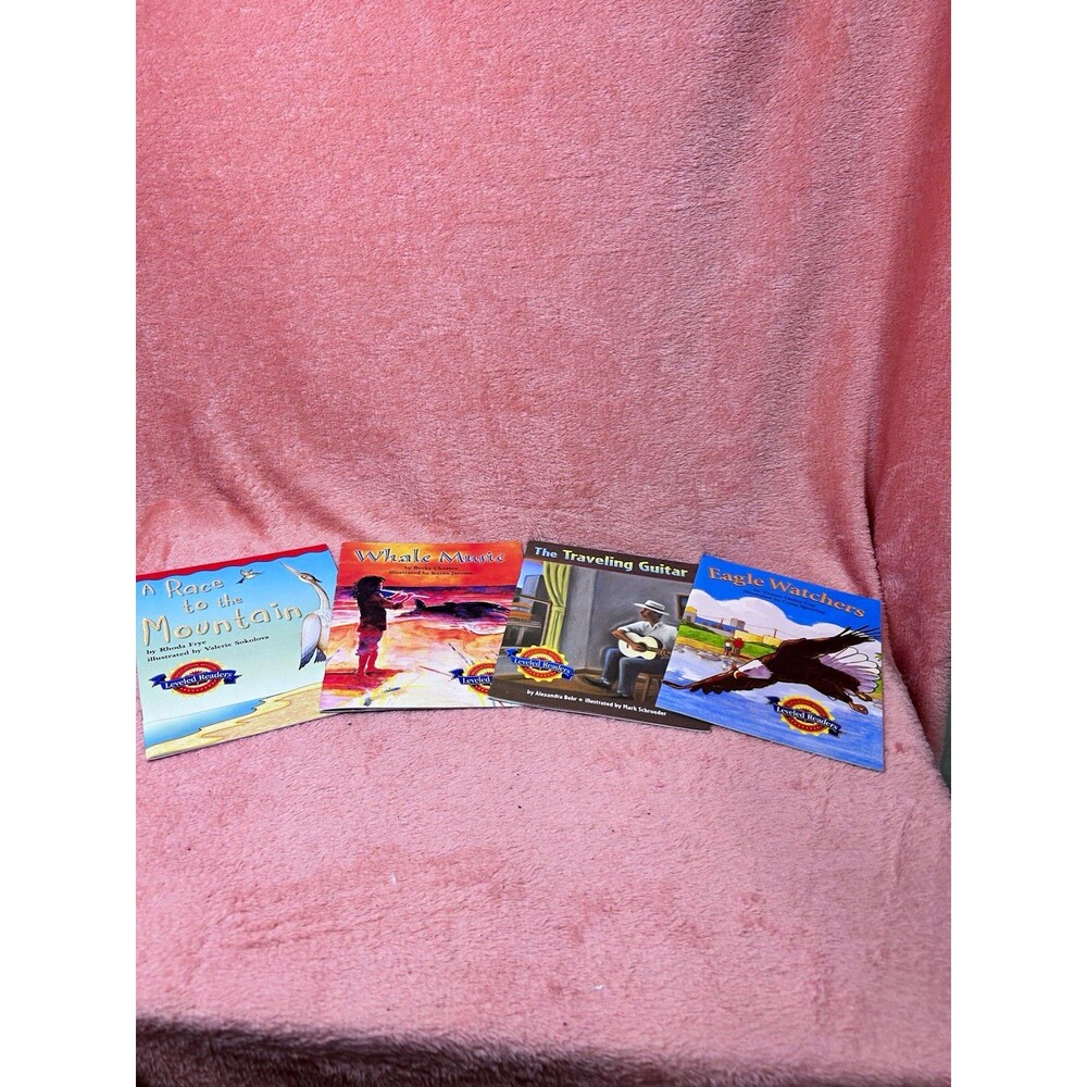 Lot of 4 Children’s Leveled Reader Books – Early Reading Illustrated Paperback